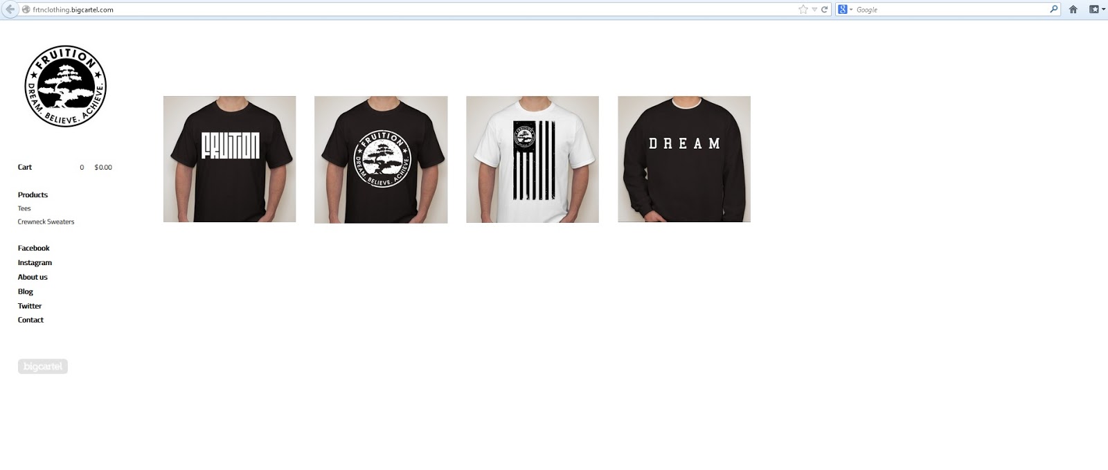 Fruition Clothing "If my clothing does stand out, then I guess it's a