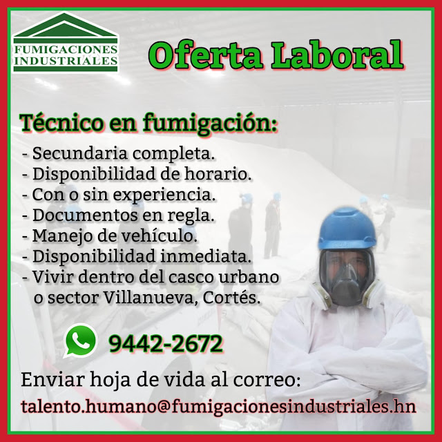 Técnico en Fumigación - SPS Villanueva, Cortés