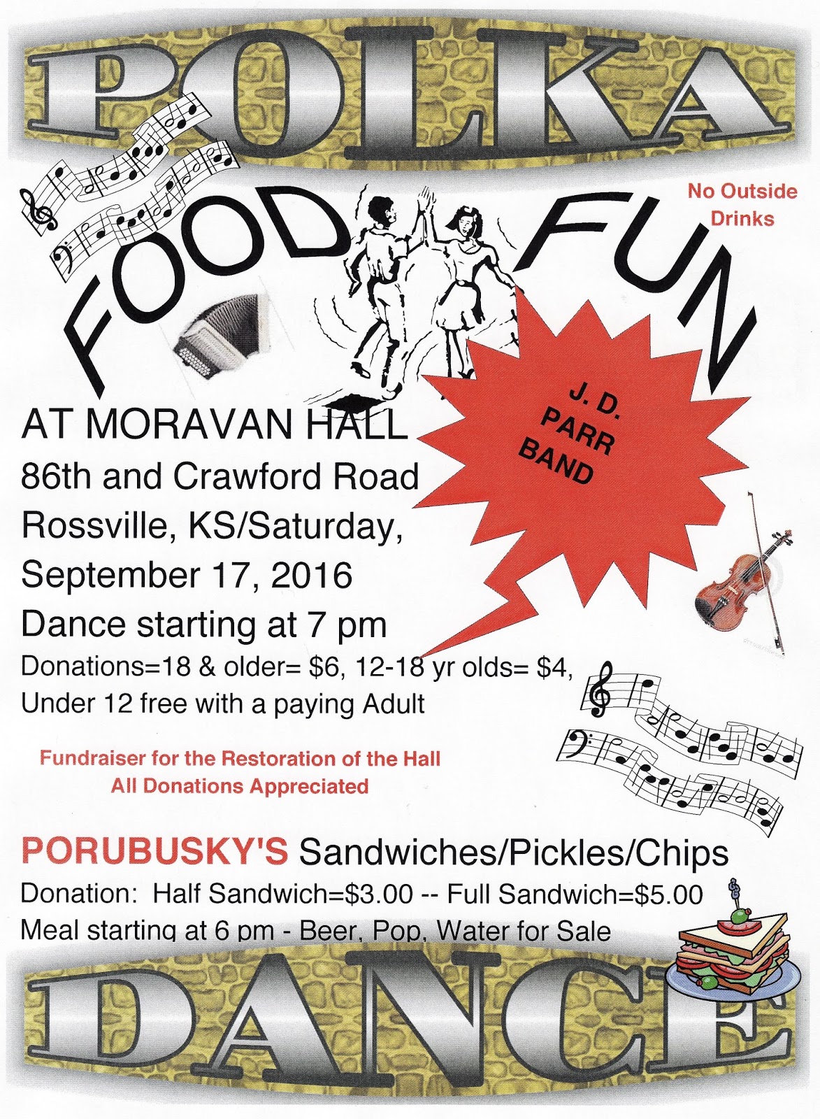 Rossville KS Alumni News Dance At Moravan Hall Sept. 17