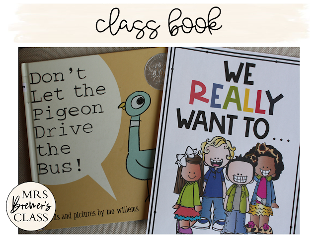 Don't Let the Pigeon Drive the Bus book study activities unit with Common Core aligned literacy companion activities, class book & craftivity for Kindergarten and First Grade