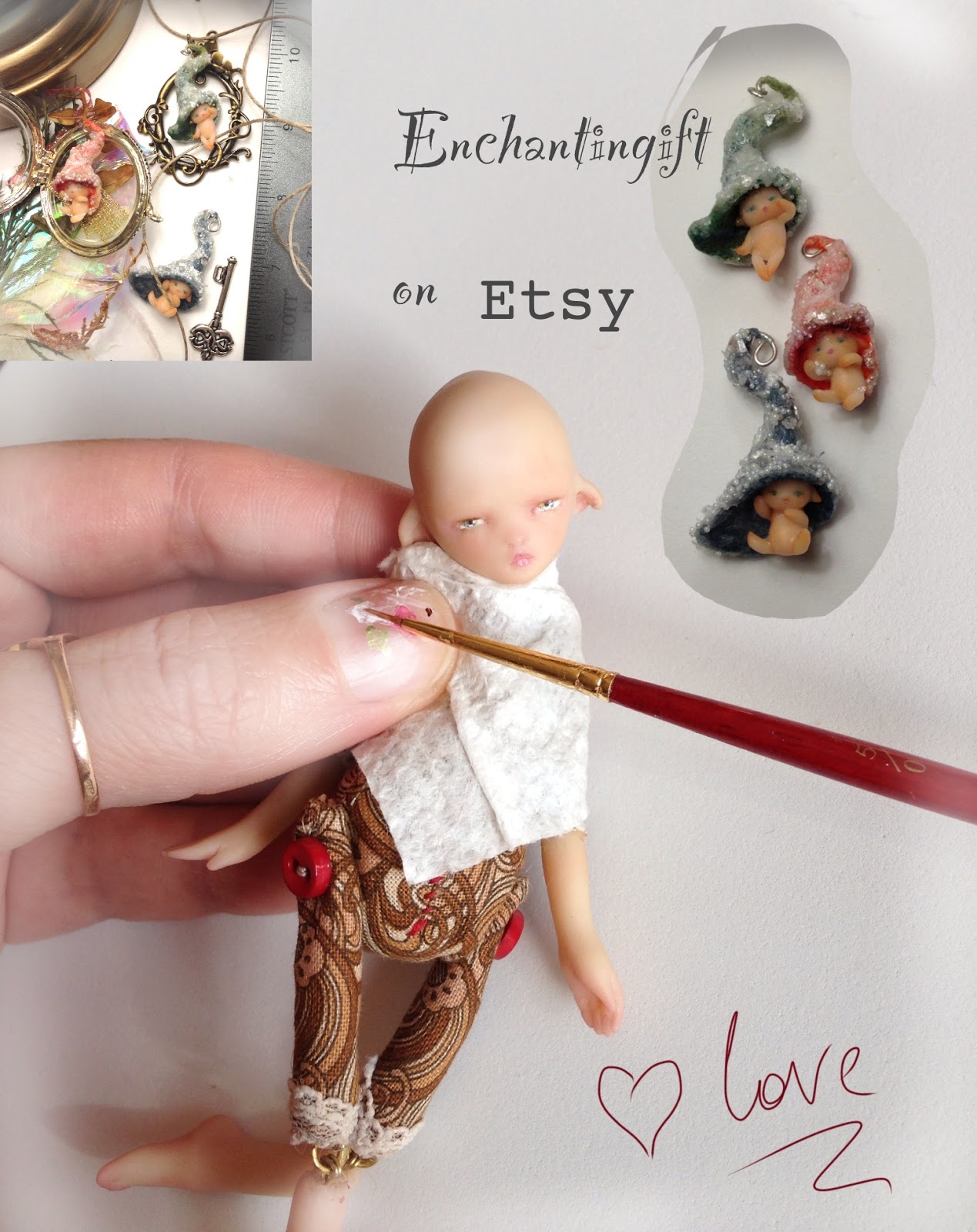 Mini Sculpture, Art Dolls in Denver Another day in a studio... and some very tiny dolls for