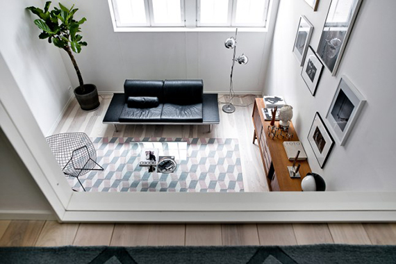 Scandinavian loft living room