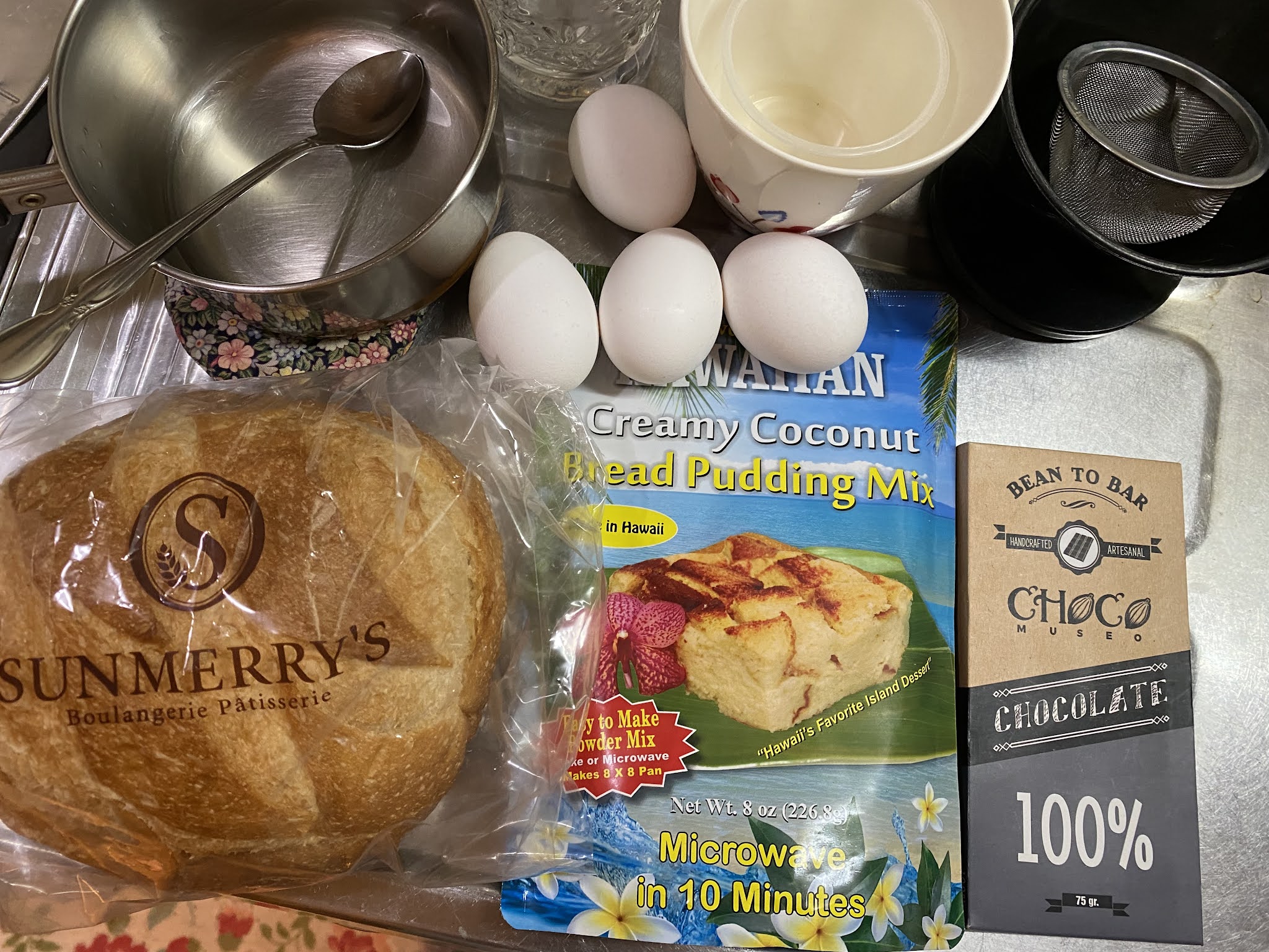 Our Adventures in Japan bread pudding