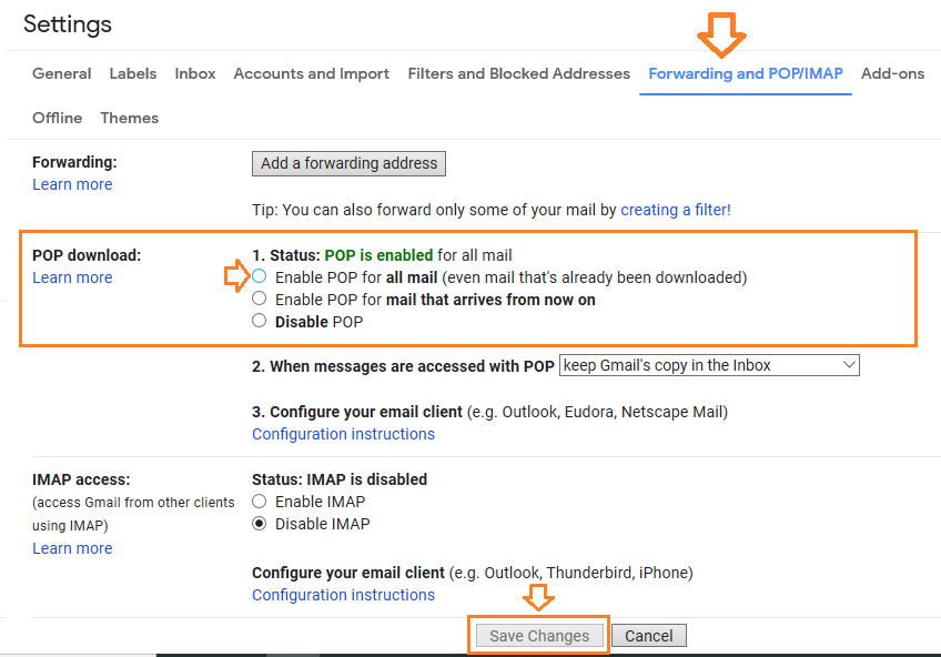 how to configure gmail email in outlook 2010