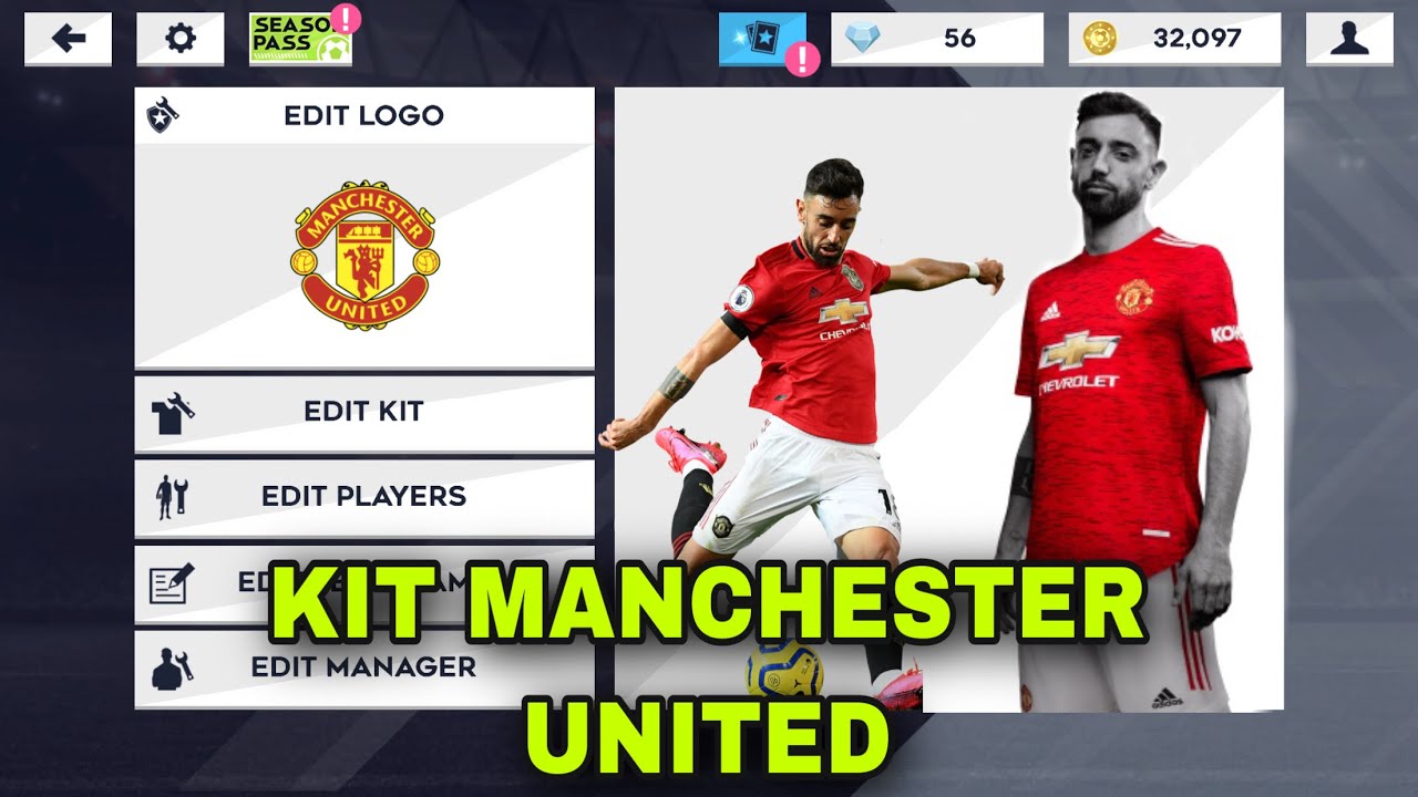 DLS 21 Manchester United 2020/2021 Kits and Logo For Dream League Soccer