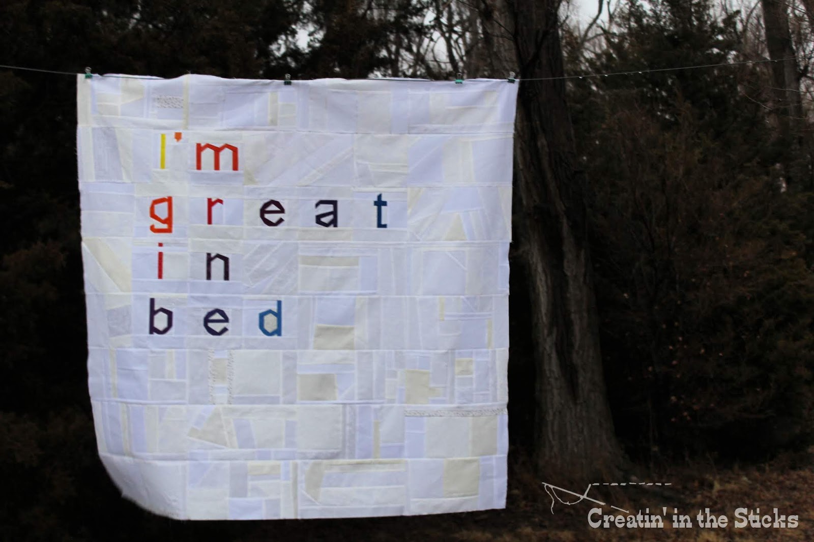 Creatin' in the Sticks Making Us Laugh Blog Hop What Does the Quilt Say?