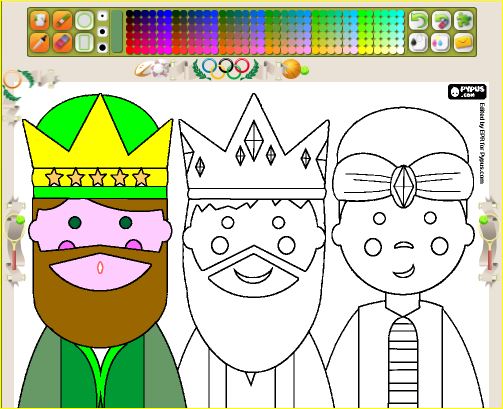 Jugando y aprendiendo juntos: Juegos de los Reyes Magos para colorear