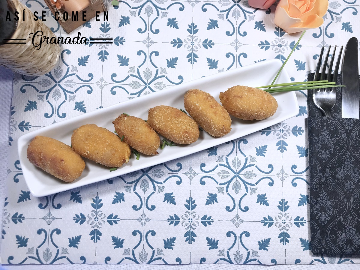 Así se come en Granada. Croquetas de queso y sobrasada sin gluten