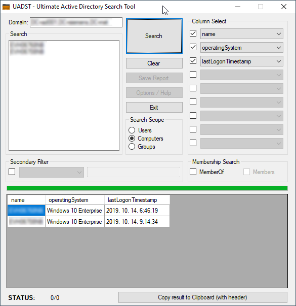 PeskyJim's Programming Bits AD Query Tool