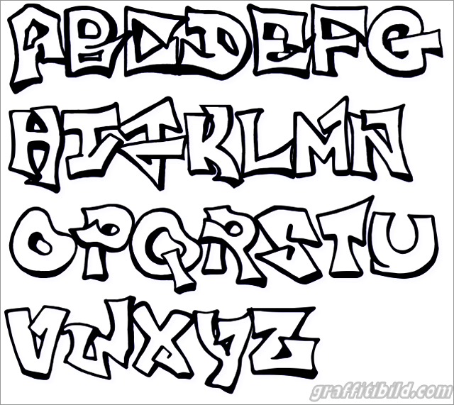 Graffiti Alphabet Zeichnen Von Graffiti Buchstaben Abc Graffiti