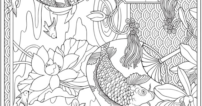Dragonfly Treasure: Collage Art Coloring Pages