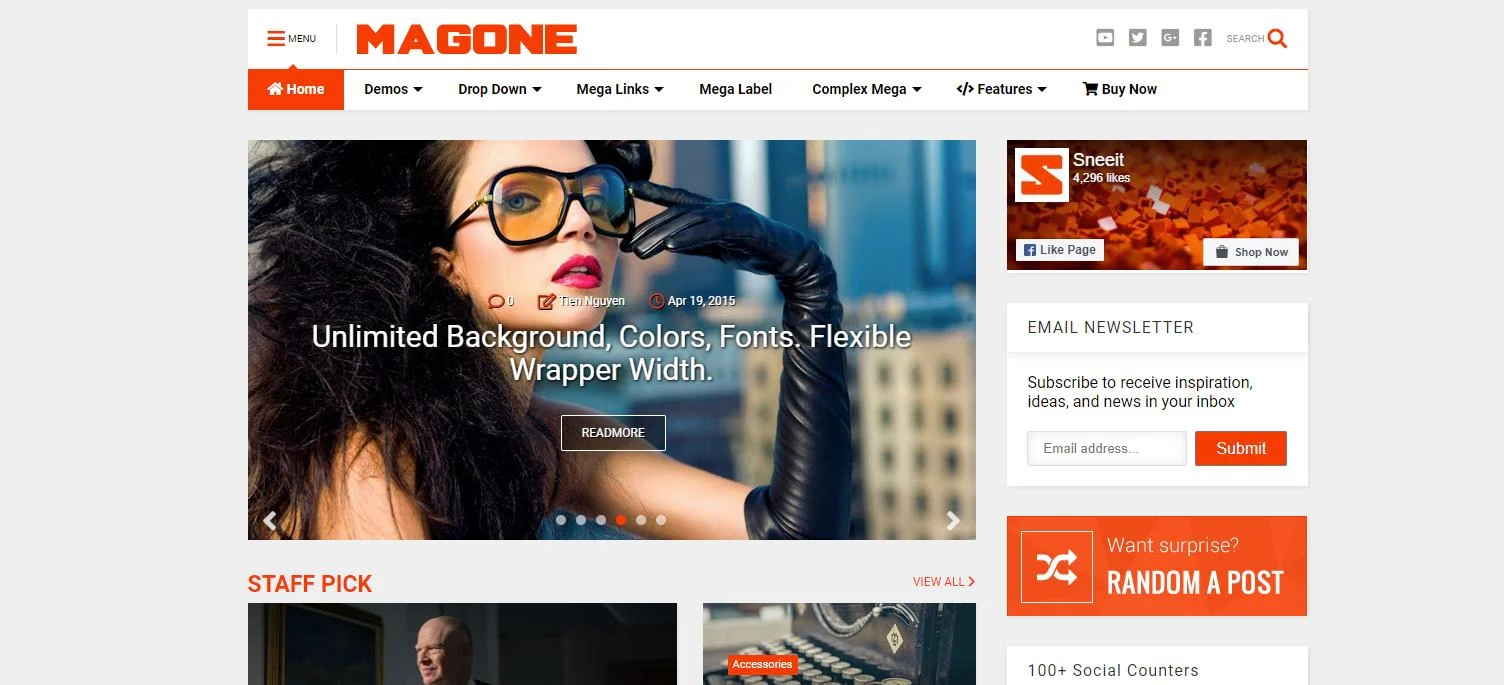 Download MagOne Free Premium News Magazine Blogger Template