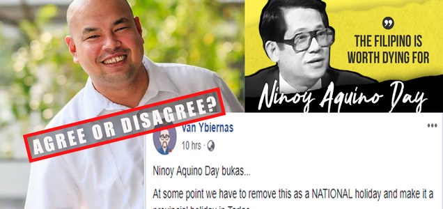 Former DLSU History professor wants August 21 removed as a NATIONAL holiday. Instead, he wants it declared as provincial holiday in Tarlac | PTN