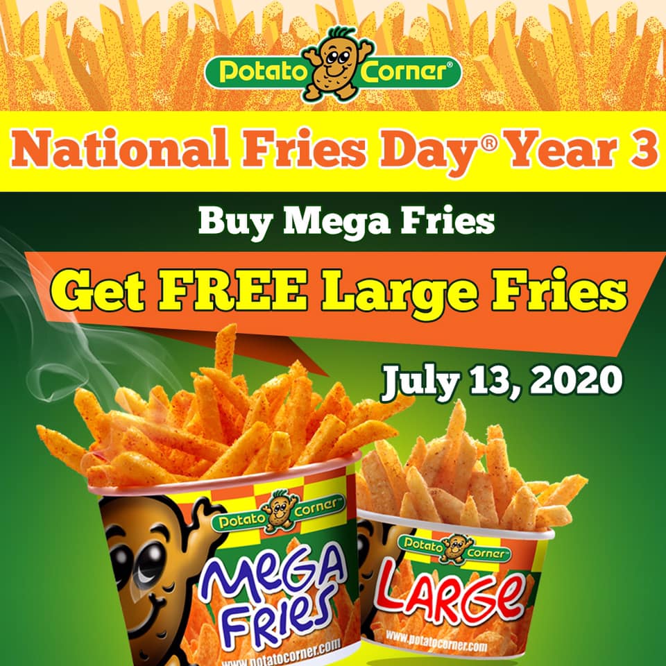 Manila Shopper Potato Corner National Fries Day Promo July 13 2020