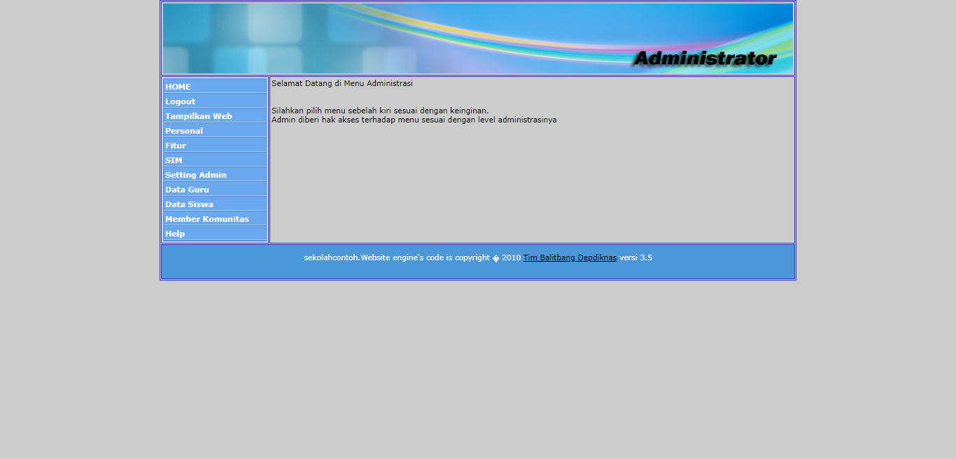 Download CMS Sekolah Balitbang Gratis BLOG BG IRFAN