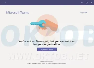 أنت لست عضوًا في Teams حتى الآن ، ولكن يمكنك إعداده لمؤسستك