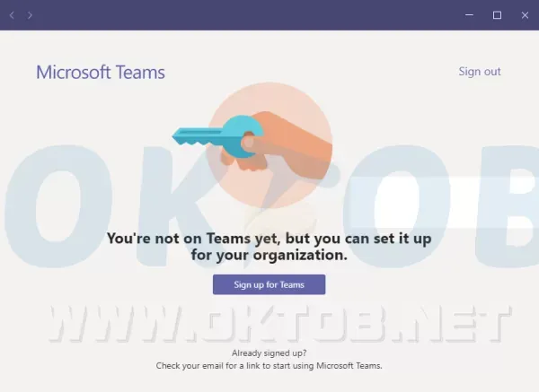 أنت لست عضوًا في Teams حتى الآن ، ولكن يمكنك إعداده لمؤسستك