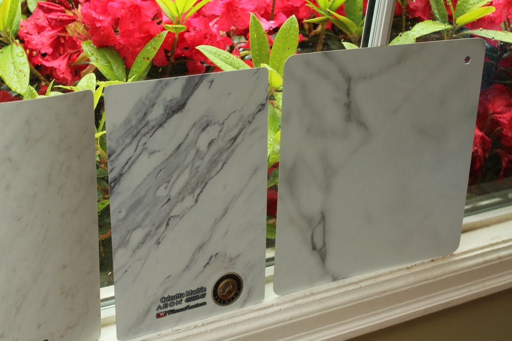 Rindy Mae Counter Samples Here S The Callacatta And Bianca Luna Again With Travertine Silver In Middle