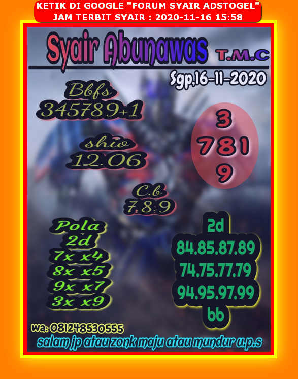 Semar Mesem Sgp 16 Desember 2020