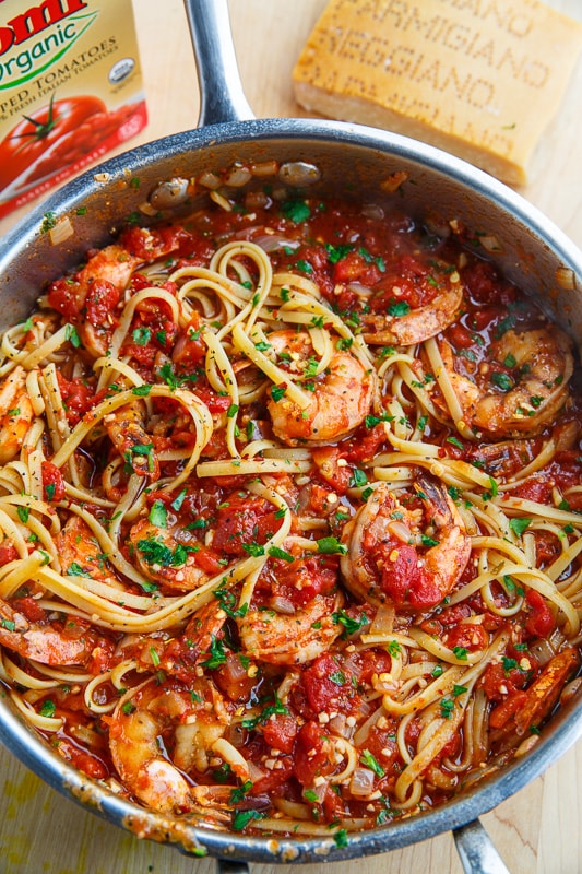 Spicy Garlic Shrimp Pasta Recipe on Closet Cooking