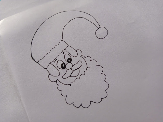 Reindeer draw Dear Study: Santa Claus face drawing images | How To Draw Santa Claus