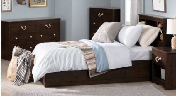 KING-FURMAR Giường 6 Ft. 16.5x218.1x91.6 cm Màu Gỗ Phỉ