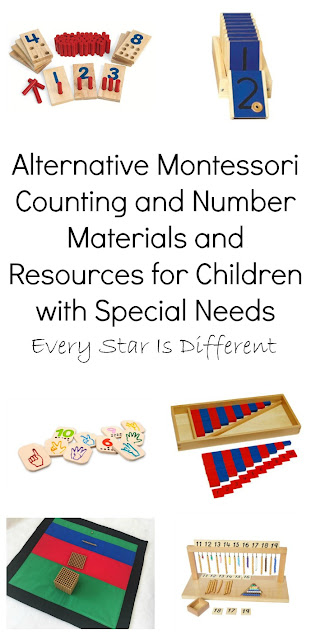 Alternative Montessori Counting and Number Materials and Resources for Children with Special Needs