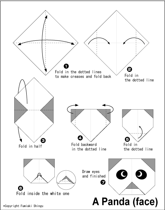 පැන්ඩාගේ මුහුණ හදමු (Origami Panda(Face)) - Your Choice Way