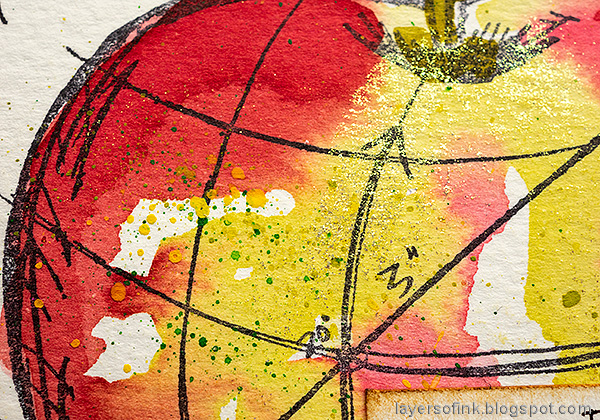 Layers of ink - Watercolor Apples Art Journal Tutorial by Anna-Karin Evaldsson.