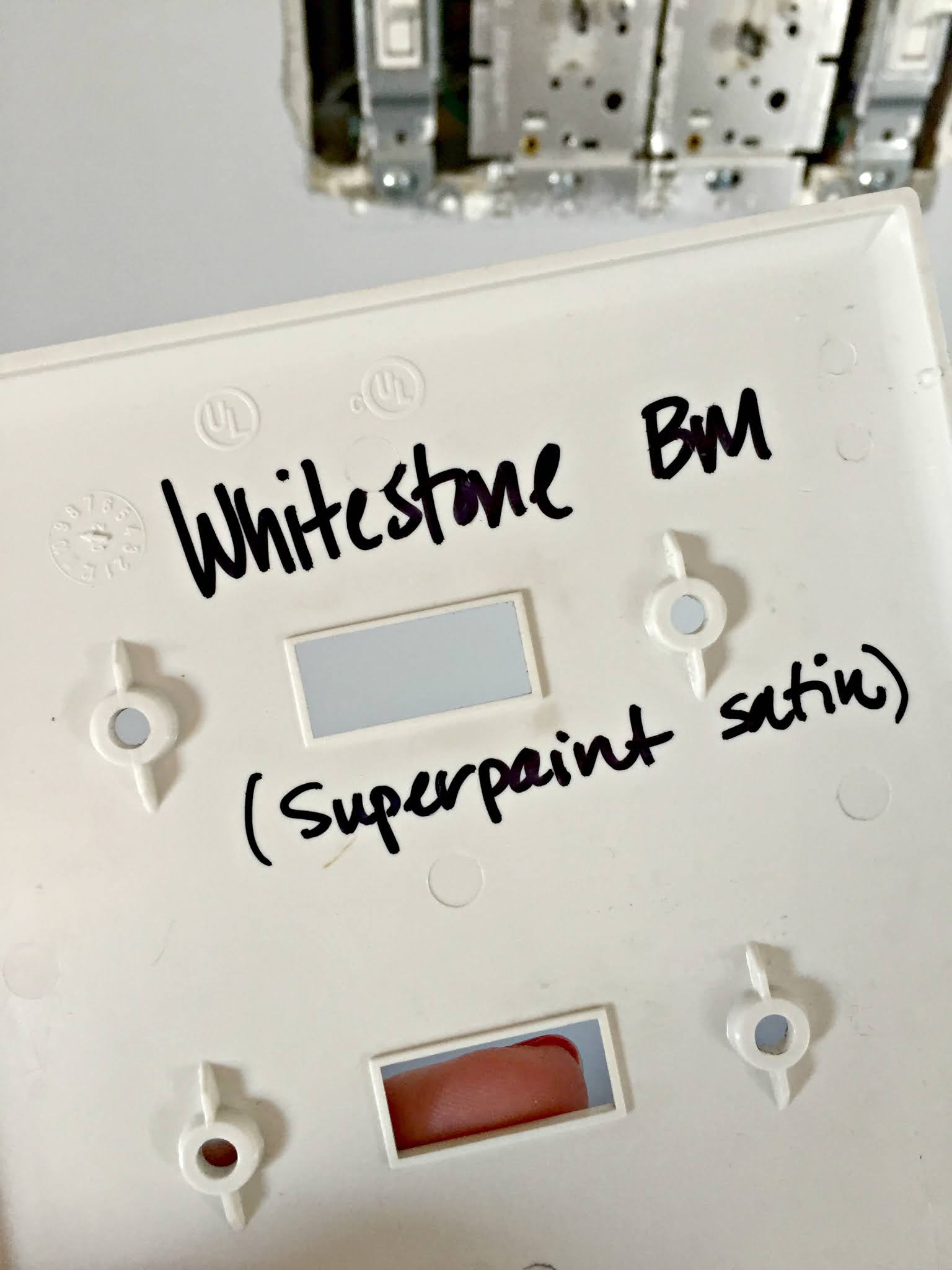 label paint color on back of switch plate
