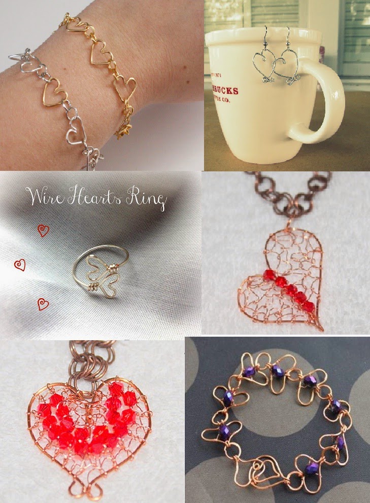 Online Jewelry Making Newsletter DIY Wire Hearts Jewelry Tutorials