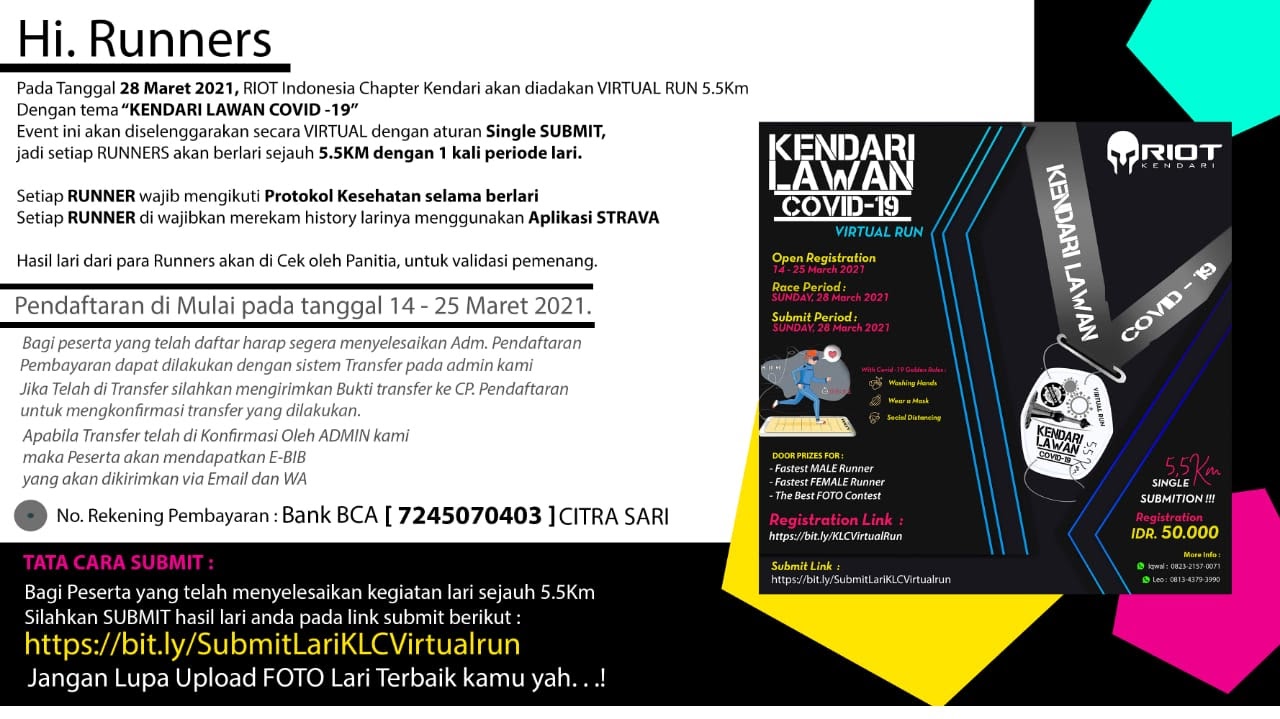🔍 Kendari Lawan Covid Virtual Run • 2021 Kendari Lawan Covid Virtual Run • 2021