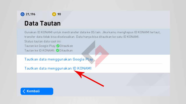 Cara menautkan akun e-Football PES 2020 Mobile ke ID KONAMI Cara menautkan akun e-Football PES 2020 Mobile ke ID KONAMI