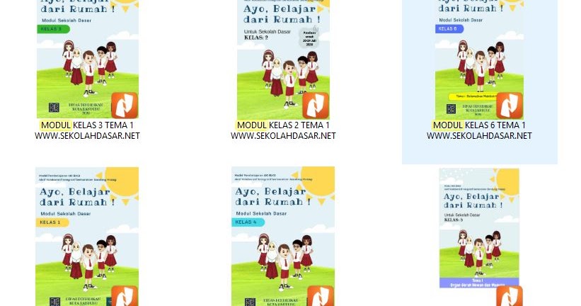 Modul Pembelajaran Daring Belajardarirumah Kelas 1 2 3 4 5 6 Sekolahdasar Net