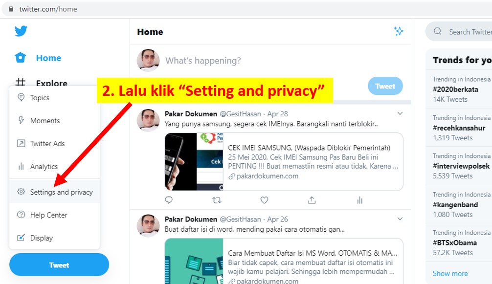 Cara Menghapus Akun Twitter Update 2020 Pakar Dokumen