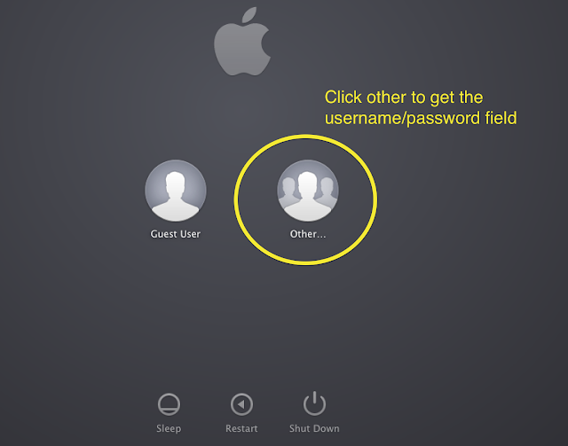 Select Other to log in with Root Select Other to log in with Root