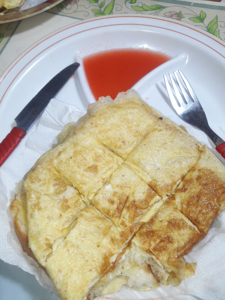 Cheese Bread Omelette Recipe Yummy Traditional