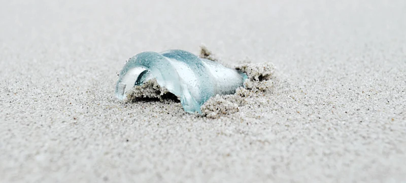 sea glass on the beach