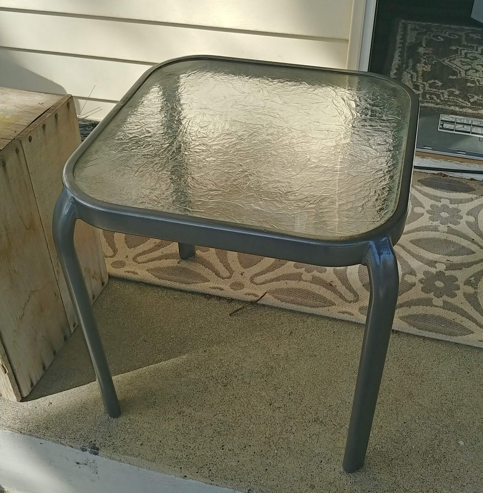 DIY Boho Patio Side Table Makeover Little Vintage Cottage