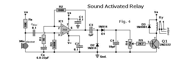 SOUND ACTIVATED RELAY Circuit - The Circuit