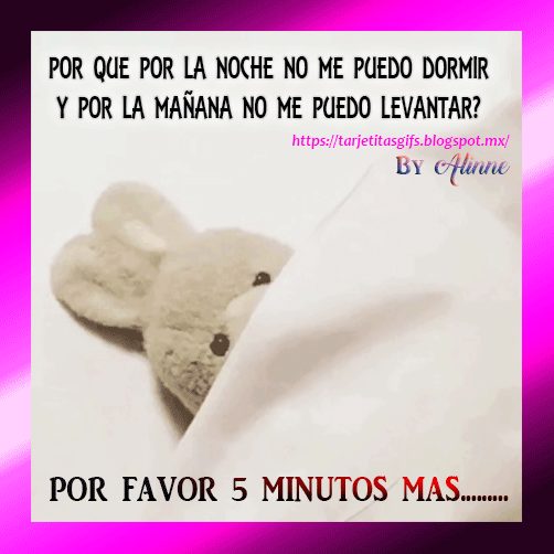 Tarjetitas en Gifs No me quiero levantar!!