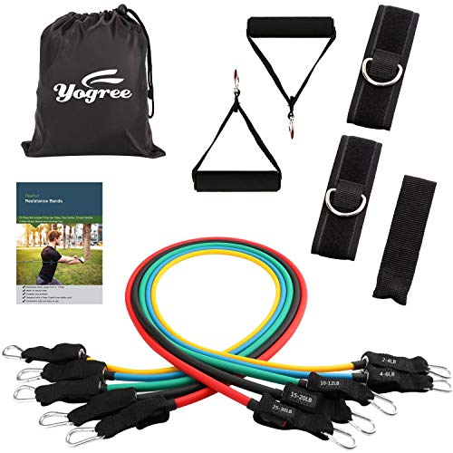 Gym Items Yogree Resistance Band Set 12 Pack Set Include 5