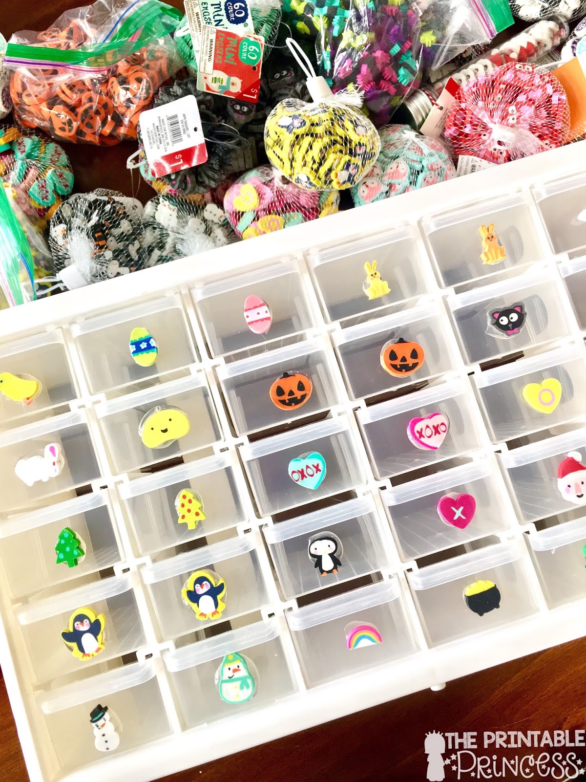 The Printable Princess Mini Eraser Storage Solution for the Classroom