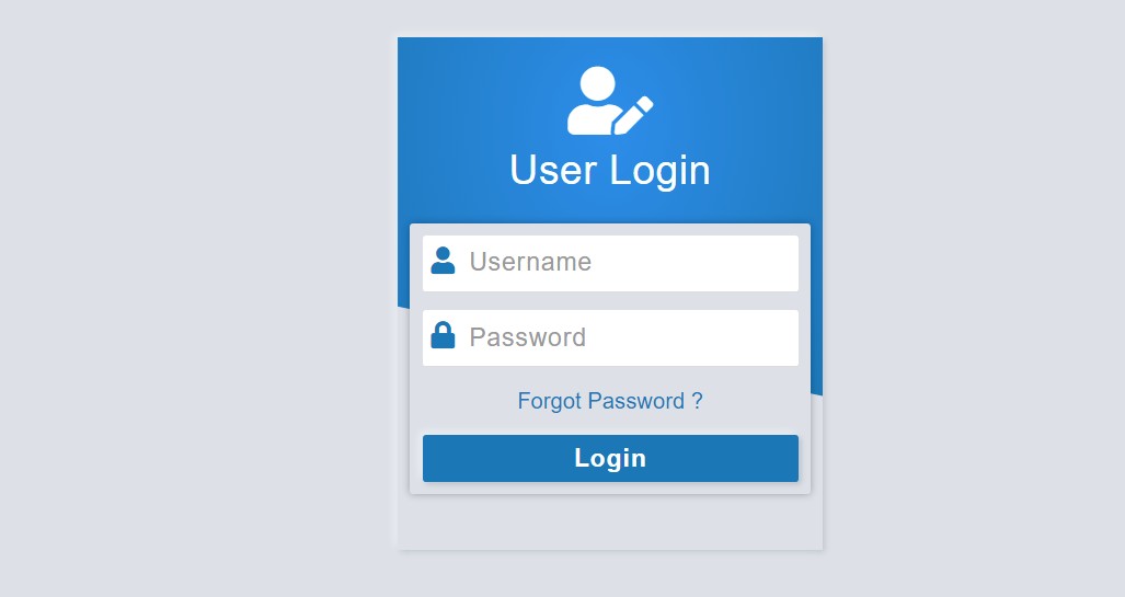 Add the login button in the login form
