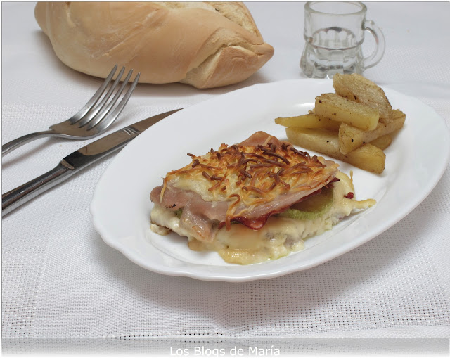 Torres de filetes de lomo al horno