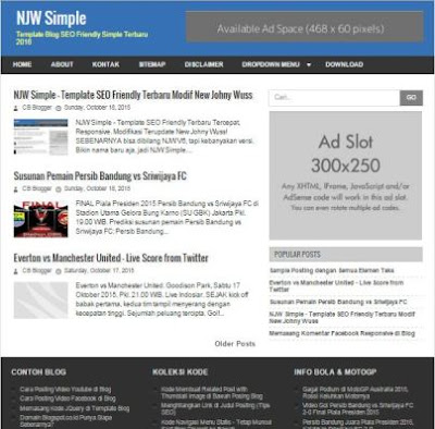 Contoh Template Blog Simple Contoh Template Blog Simple