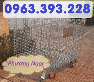 Xe đẩy lồng, lồng sắt chứa hàng, lồng lưới có bánh xe 1b51e7e5629e99c0c08f