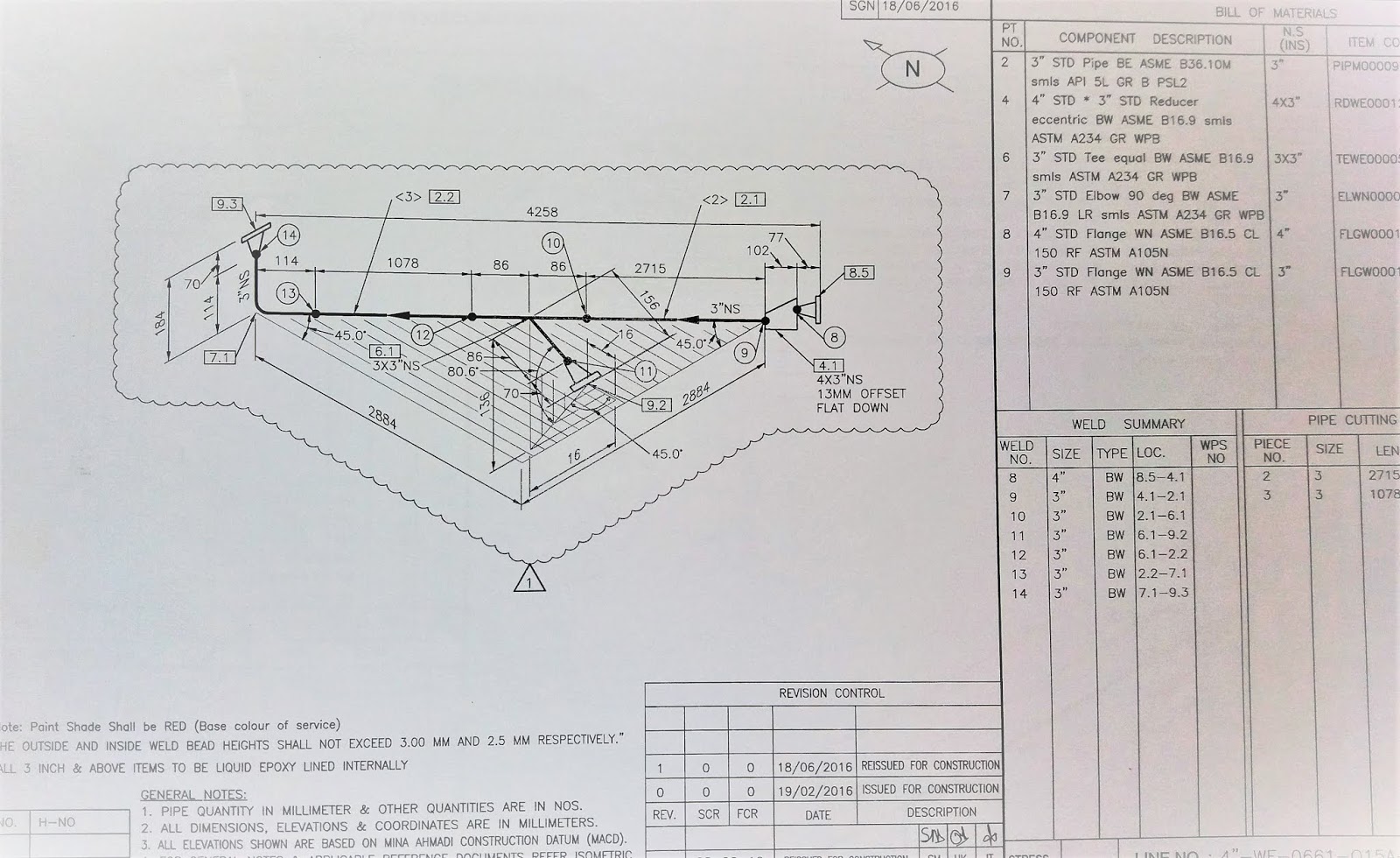 how to read iso pipe drawings
