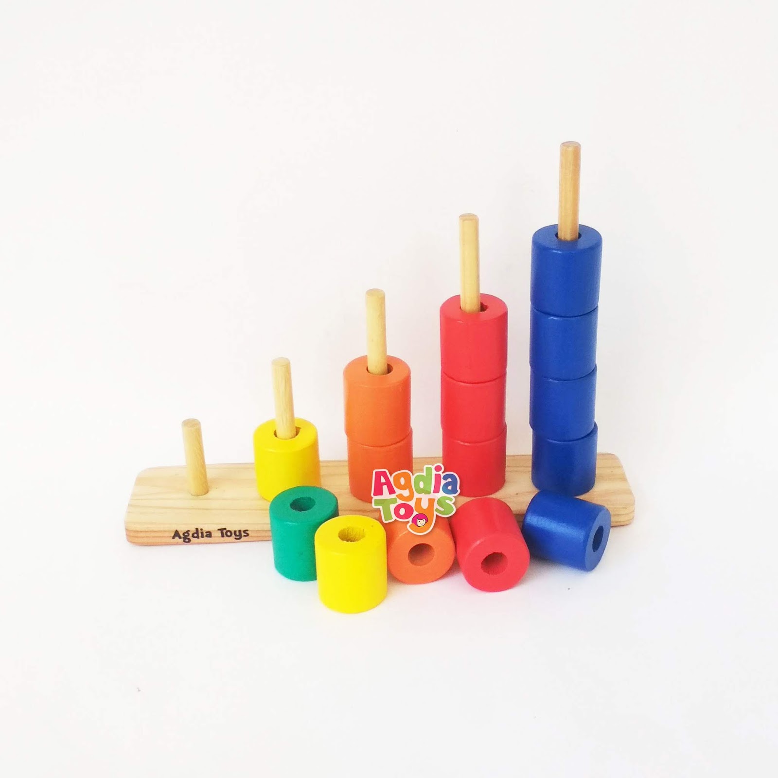 Tangga Silinder Mainan Kayu SNI - SEBUTIK EDUTOYS