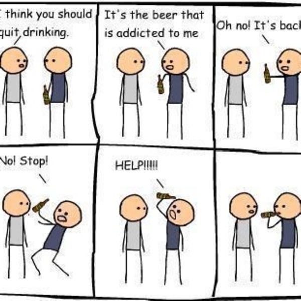Alcohol Addict Comic